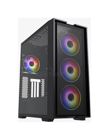 Caja HIDITEC CJ11271817 - Hiditec H2 AIR ARGB Torre Negro