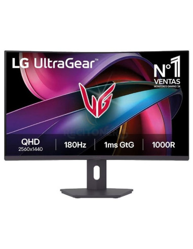 Monitor LG LG-M 32G600A-B - Monitor Gaming Curvo LG UltraGear 32G600A-B 31.5'/ QHD/ 1ms/ 180Hz/ VA/ Regulable en altura/ Negro