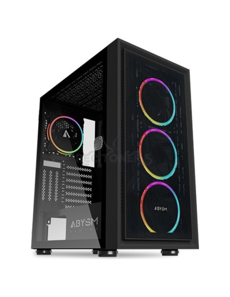 Caja ABYSM AB812107 - Abysm Gaming - Caja ATX Danube Kamp Negra - 2 x USB 2.0 - 1 x USB 3.0 - 2 x 3.5” + 3 x 2.5” int - VGA hast