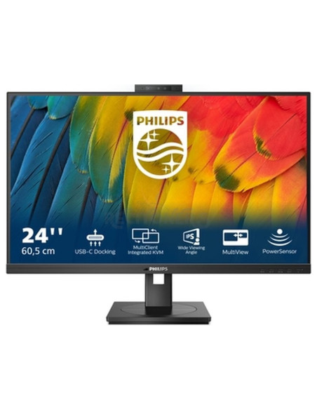 Monitor PHILIPS 24B1U5301H/00 - Philips - Monitor LED 23,8” (1920x1080) webcam, 16:9, FHD, IPS, 4ms, 75Hz, HDMI-DP-USB-C, Altavo