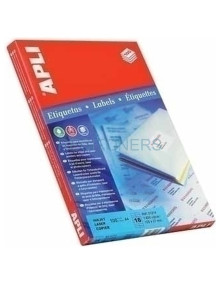 Papeleria 01286 APLI - APLI ETIQUETAS BLANCO PARA IMPRESORA INKJET, LSER Y FOTOCOPIADORAS / 52,5 X 29,7MM / CANTOS RECTOS - 100 