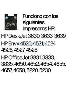 HP Cartucho de tinta original 302XL de alta capacidad negro