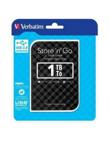 Disco VERBATIM 27191 - VERBATIM DISCO DURO EXTERNO STORE 'N' GO 1TB HDD 2.5” USB 3.0 NEGRO