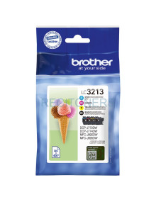 Brother LC3213VAL cartucho de tinta 4 pieza(s) Original Alto rendimiento (XL) Negro, Cian, Magenta, Amarillo