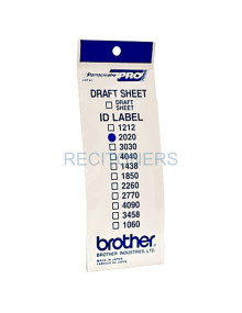 Papeleria ID2020 BROTHER - BROTHER Etiquetas identificadoras 20X20 - bolsa de 12 hojas
