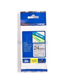 BROTHER CINTA ROTULADORA LAMINADA TEXTO NEGRO SOBRE FONDO PLATA MATE - 24MMX8M