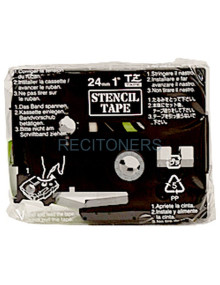 Papeleria STE151 BROTHER - BROTHER CINTA ROTULADORA DE PLANTILLA LAMINADA DE 24MMX3M (REUTILIZABLE HASTA 50 VECES)