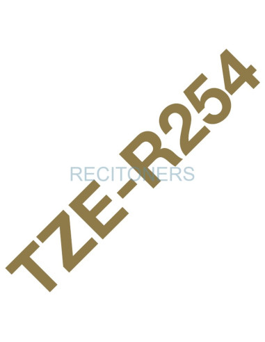 Papeleria TZER254 BROTHER - BROTHER Cinta de tela satinada no adhesiva. Texto dorado sobre tejido blanco no adhesivo. Ancho: 24m