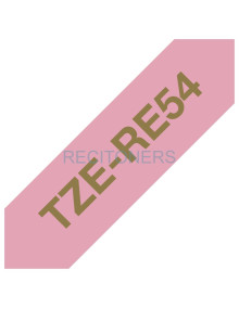 Papeleria TZERE54 BROTHER - BROTHER Cinta de tela satinada no adhesiva. Texto dorado sobre tejido rosa no adhesivo. Ancho: 24mm.