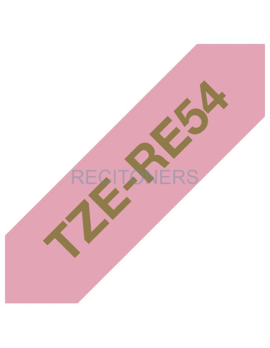 Papeleria TZERE54 BROTHER - BROTHER Cinta de tela satinada no adhesiva. Texto dorado sobre tejido rosa no adhesivo. Ancho: 24mm.