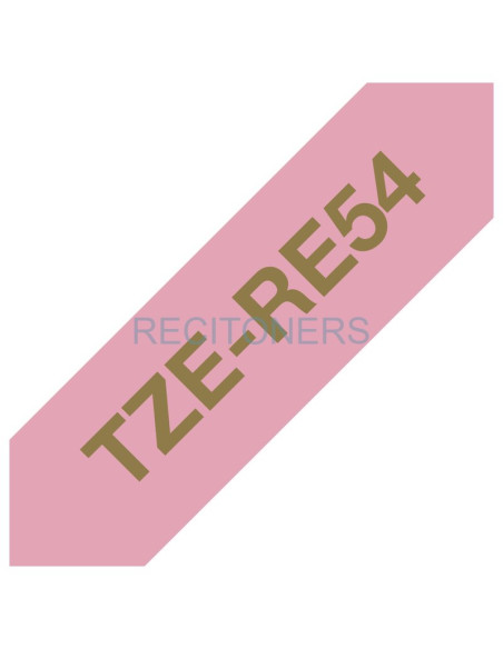 Papeleria TZERE54 BROTHER - BROTHER Cinta de tela satinada no adhesiva. Texto dorado sobre tejido rosa no adhesivo. Ancho: 24mm.