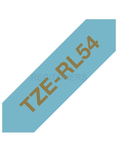 Papeleria TZERL54 BROTHER - BROTHER Cinta de tela satinada no adhesiva. Texto dorado sobre tejido azul claro no adhesivo. Ancho:
