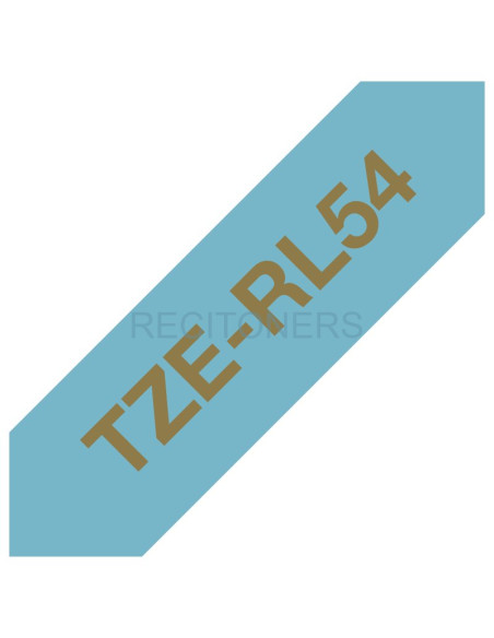 Papeleria TZERL54 BROTHER - BROTHER Cinta de tela satinada no adhesiva. Texto dorado sobre tejido azul claro no adhesivo. Ancho:
