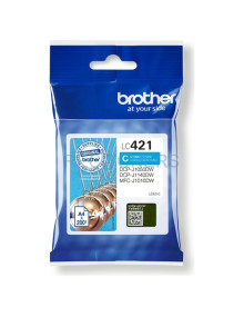 BROTHER Cartucho de tinta cian LC421C para DCP-J1050DW / DCP-J1140DW / MFC-J1010DW 2