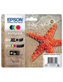 Cartucho de tinta C13T03A94010 EPSON - EPSON TINTA BK/C/M/Y MULTIPACK XP-2100, 3100, 4100 / WF-2830DWF, 2850DWF (NEGRO 603XL-COL