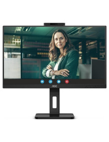 Monitor AOC AOC-M 24P3QW - Monitor Profesional AOC 24P3QW 23.8'/ Full HD/ Webcam/ Multimedia/ Regulable en altura/ Negro