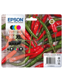 EPSON Cartucho 4 colores Multipack 503XL Negro y 503CMY Standard WF-2960dwf,WF-2965dwf, XP-5205 Pimiento 2