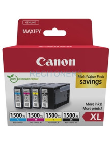 CANON TINTA ECOPACK BK+C/M/Y PACK 4XL PARA MAXIFY IB 4050/4150 - MB 5150/5155/5350/5450 - PGI 1500XL 2