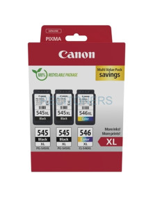 Canon PG-545XL/CL-546XL Multipack de 3 Cartuchos de Tinta Originales - 8286B013
