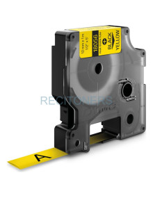 Papeleria 18056 DYMO - DYMO TUBO TERMORRETRACTIL CINTA ID1-12 - NEGRO SOBRE AMARILLO - 12MMX1´5M - ROTULADORA RHINO