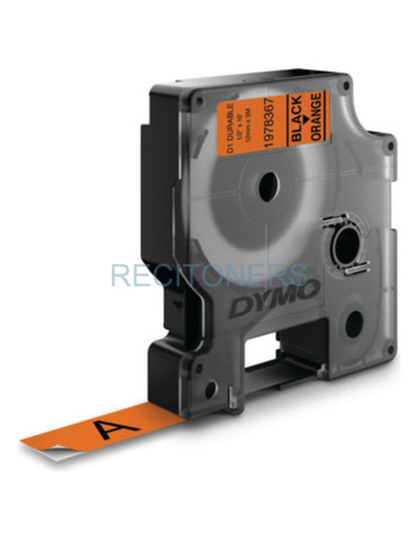 Transfer Belt 1978367 DYMO - DYMO CINTA DE TRANSFERENCIA TERMICA D1 DURABLE - NEGRO SOBRE NARANJA - 12MMX3M - ROTULADORA LABELMA