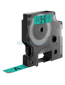 Transfer Belt S0720590 DYMO - DYMO CINTA DE TRANSFERENCIA TERMICA D1 - NEGRO SOBRE VERDE - 12MMX7M - POLIESTER - ROTULADORA LABE