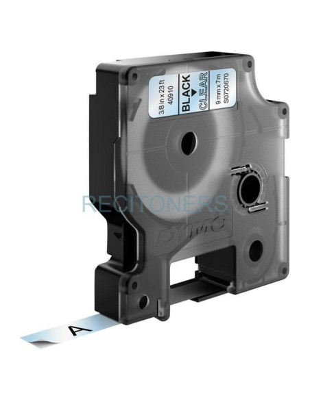 Transfer Belt S0720670 DYMO - DYMO CINTA DE TRANSFERENCIA TERMICA D1 - NEGRO SOBRE TRANSPARENTE - 9MMX7M - POLIESTER - ROTULADOR