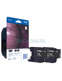 Brother LC1220BKBP2 cartucho de tinta 2 pieza(s) Original Negro