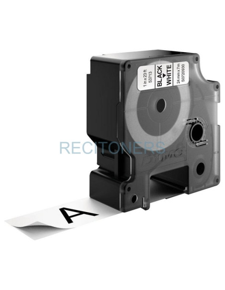 Transfer Belt S0720930 DYMO - DYMO CINTA DE TRANSFERENCIA TERMICA D1 - NEGRO SOBRE BLANCO - 24MMX7M - POLIESTER - ROTULADORA LAB
