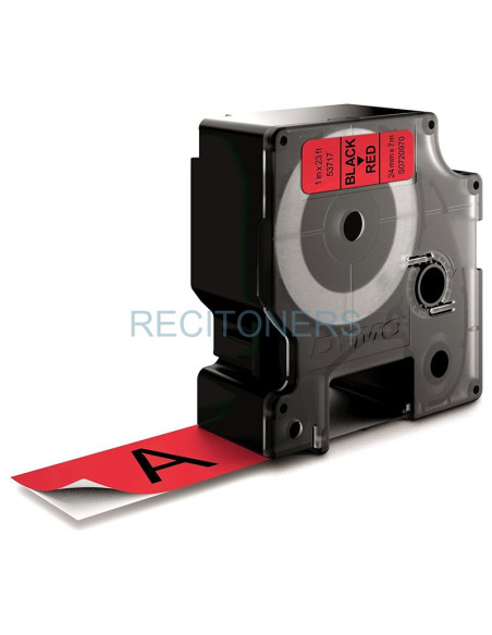Transfer Belt S0720970 DYMO - DYMO CINTA DE TRANSFERENCIA TERMICA D1 - NEGRO SOBRE ROJO - 24MMX7M - POLIESTER - ROTULADORA LABEL