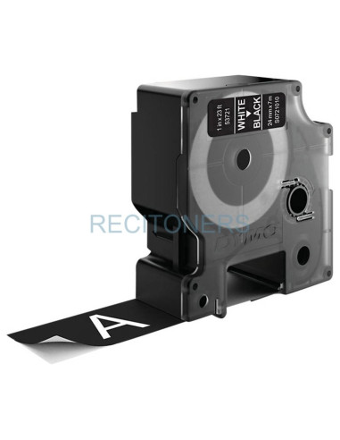 Transfer Belt S0721010 DYMO - DYMO CINTA DE TRANSFERENCIA TERMICA D1 - BLANCO SOBRE NEGRO - 24MMX7M - POLIESTER - ROTULADORA LAB