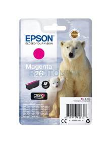 Cartucho de tinta C13T26134022 EPSON - Epson Claria Premium Cartucho Magenta 26 (Blister + Alarma acustico/Radiofrecuencia)