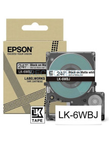 Cartucho de tinta C53S672064 EPSON - EPSON Cartucho de etiquetas Matte Tape White/Black 24mm(8m) LK-6WBJ