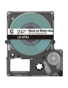 Cartucho de tinta C53S672067 EPSON - EPSON Cartucho de etiquetas Matte Tape Clear/Black 24mm(8m) LK-6TBJ