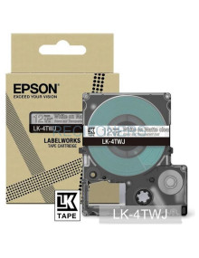 Cartucho de tinta C53S672068 EPSON - EPSON Cartucho de etiquetas Matte Tape Clear/White 12mm(8m) LK-4TWJ