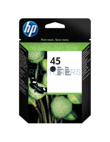HP CARTUCHO NEGRO Nº45 42ML 833 PAG. DESKJET/710C/720C/810C/815C/820/850/870/880C/99CX/8900/895CXI/930C/1000/CM/950/1180C/1280/1 2