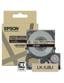 Cartucho de tinta C53S672091 EPSON - EPSON Cartucho de etiquetas Matte Tape Beige/Black 18mm(8m) LK-5JBJ