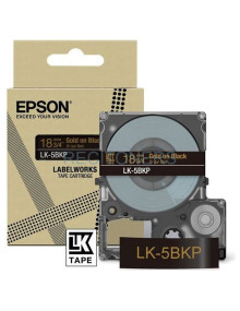 Cartucho de tinta C53S672095 EPSON - EPSON Cartucho de etiquetas Metallic Tape Black/Gold 18mm(9m) LK-5BKP