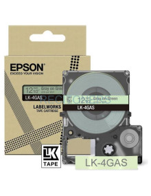 Cartucho de tinta C53S672105 EPSON - EPSON Cartucho de etiquetas Colour Tape Green/Grey 12mm(8m) LK-4GAS