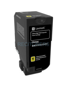 TÓNER AMARILLO ALTO RENDIMIENTO LEXMARK 74C2HYE(12000 PAG) / CORPORATIVO