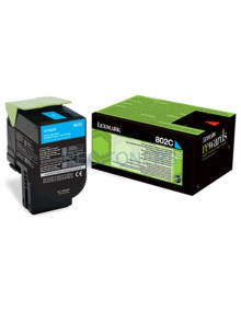 TÓNER CIAN LEXMARK 802C RETORNABLE (1000 PAG)