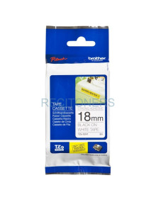 BROTHER CINTA ROTULADORA LAMINADA SUPER ADHESIVA TEXTO NEGRO SOBRE BLANCO - 18MMX8M