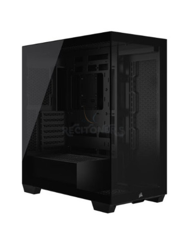 Ordenador de sobremesa CORSAIR CC-9011276-WW - TORRE ATX CORSAIR 3500X CRISTAL TEMPLADO BLACK
