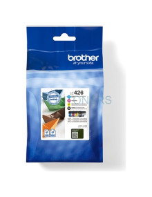 BROTHER pack de 4 cartuchos de tinta negro cian magenta y amarillo lc426val/LC426VAL