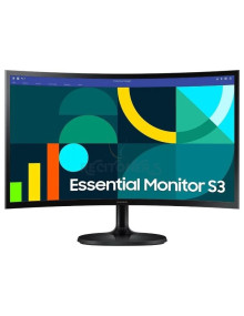 Monitor SAMSUNG SAM-M S24D364GAU - Monitor Profesional Curvo Samsung Essential Monitor S3 S36GD S24D364GAU/ 24'/ Full HD/ Negro