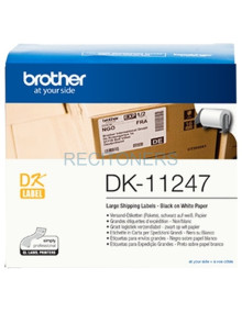 Papeleria DK11247 BROTHER - BROTHER Etiquetas precortadas para envios grandes. 180 etiquetas blancas de 103 x 164 mm