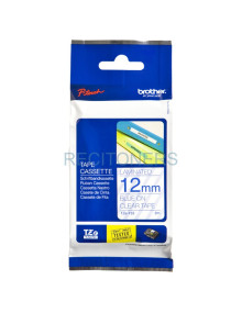 BROTHER CINTA ROTULADORA LAMINADA TEXTO AZUL SOBRE TRANSPARENTE - 12MMX8M 2