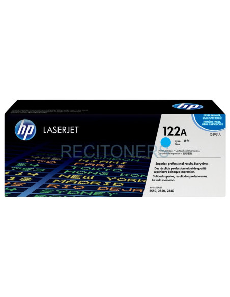 Cartucho de tinta Q3961A HP - HP 122A Cyan Original LaserJet Toner Cartridge cartucho de tóner 1 pieza(s) Cian
