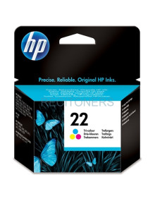 HP CARTUCHO TRICOLOR Nº22 5ML 165 PAG. DESKJET/350/380/2180/2460/3910/3920/3940/4100/4180 DESKJET D/1311/1320/1330/1341/1360/136 2