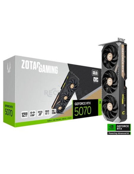 Tarjeta grafica ZOTAC ZT-B50700J-10P - TARJETA GRÁFICA ZOTAC RTX 5070 SOLID OC 12GB